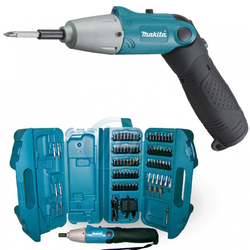 Atornillador Inalámbrico Makita 6723dw + Maletín + 80 Piezas