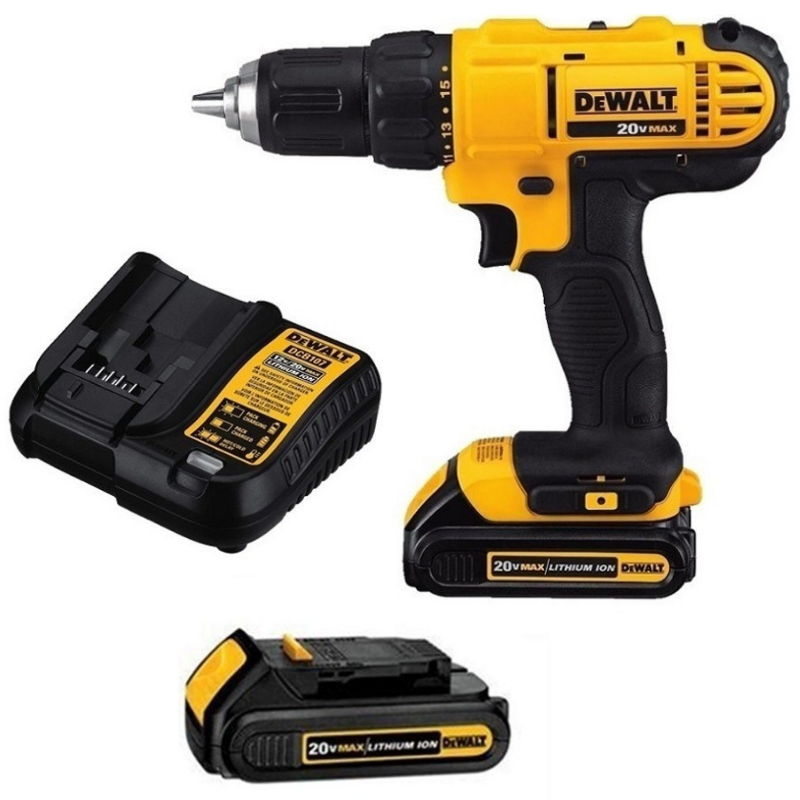 Atornillador Inalámbrico 20v Dewalt DCD771C2 2 Baterías y Cargador