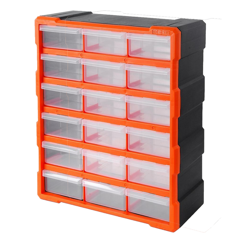 Gavetero Organizador Plastico Tactix 320634 Con 18 Cajones Cajas de Herramientas Cajas Juegos de Herramientas y Organizadores