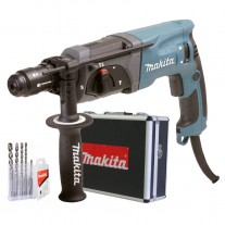 Rotomartillo Makita HR2470X SDS Plus 780W 2.7 Joules 5 Brocas + Maletín De Aluminio 