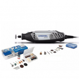 Minitorno Dremel Serie 3000 - 1300w + 10 Acc y caja de 75 acc.