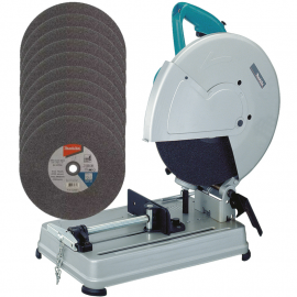 Sierra Sensitiva 14" 2000w Makita 2414NB + 10 discos 14" Makita 10730