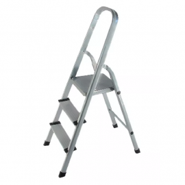 Escalera Plegable De Aluminio Tipo Tijera 3 Peldaños KLD 1750